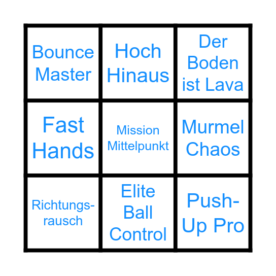 KSG Familienzeit Bingo Card