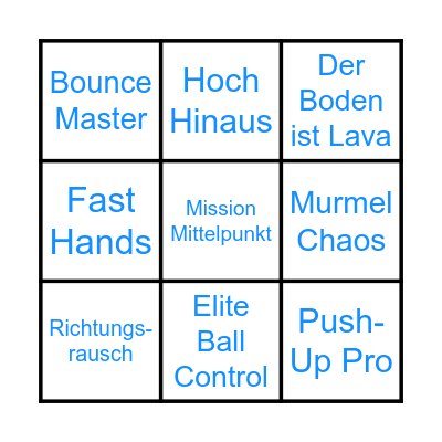 KSG Familienzeit Bingo Card