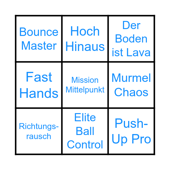 KSG Familienzeit Bingo Card