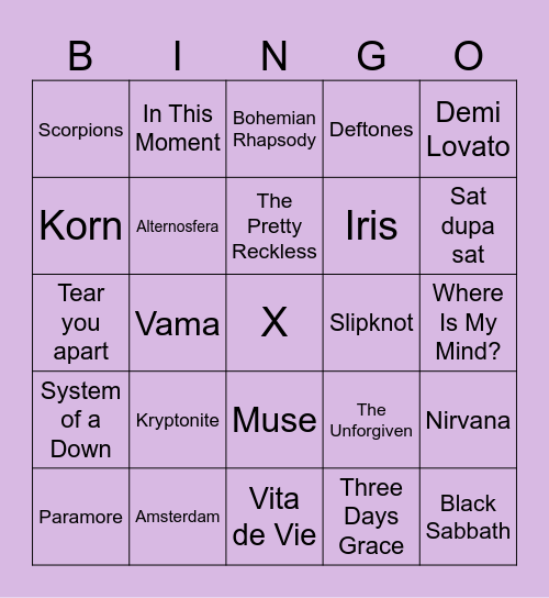 RUNDA 3 - GUESS MY FAVE GENRE... Bingo Card