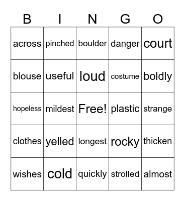 Level 3 Review Bingo Card