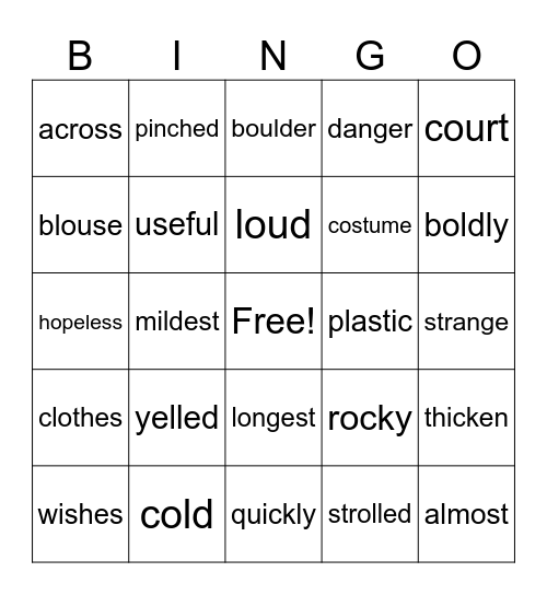Level 3 Review Bingo Card