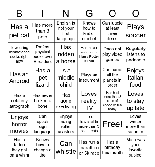 The Knot Bingo Card