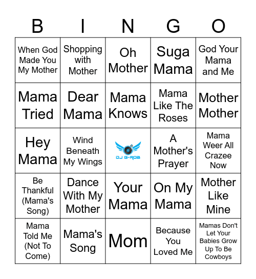 Mama Bingo Card