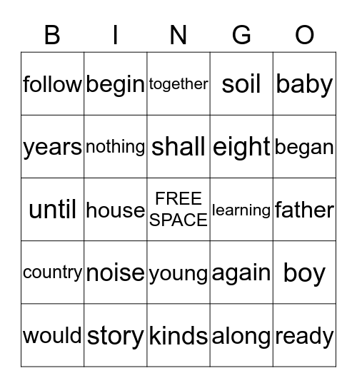 Sight Word Lists 13-14 Bingo Card