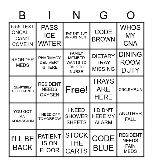 NURSES WEEK Bingo Card