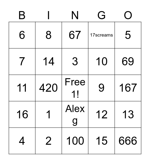 06/05 Wetherspoons bingo Card