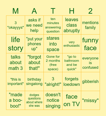GRAMPP BINGO Card