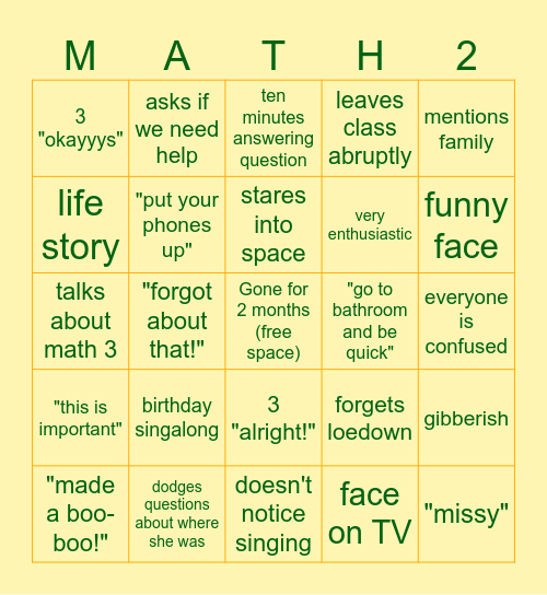 GRAMPP BINGO Card