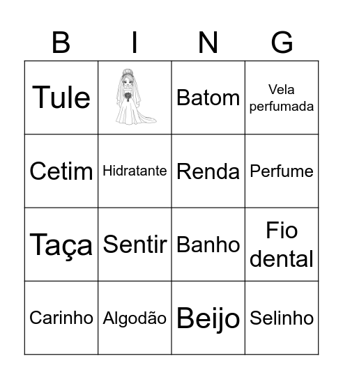 Chá de Lingerie da Emely Bingo Card