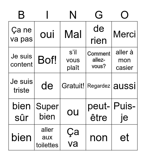 Danny Ganess Bingo Card