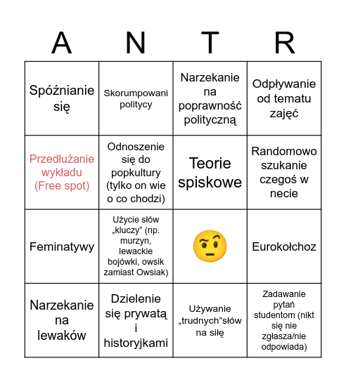 Bingo card Bingo Card