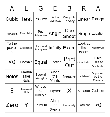 Things Maria Said Bingo Card