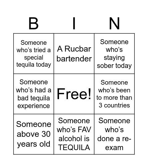 Human Bingo Card