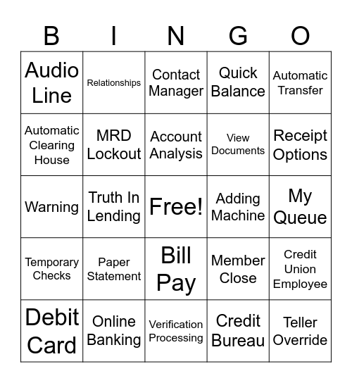 Portico Icon Bingo Card