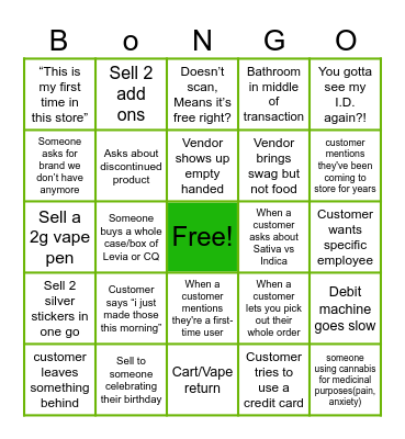 Bongo Bingo Card
