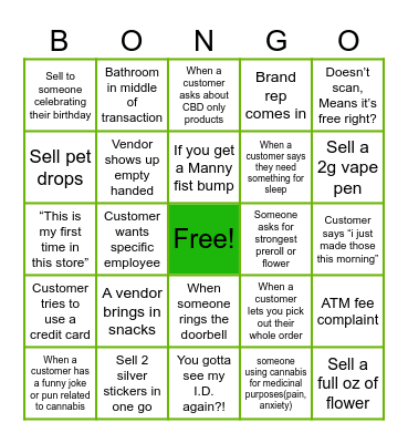 Bongo Bingo Card
