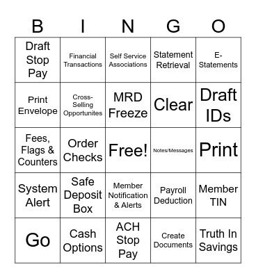 Portico Icon Bingo Card