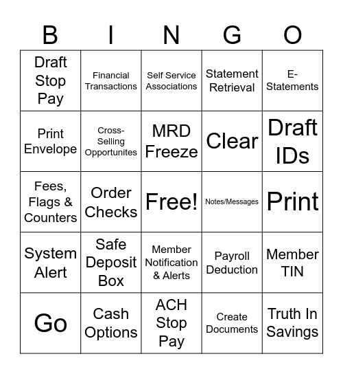 Portico Icon Bingo Card