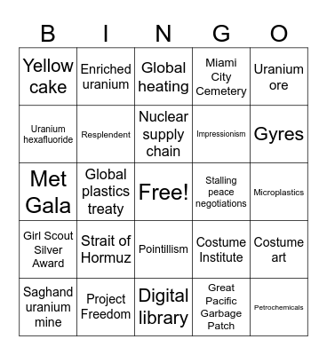 CNN 10 5/6/26 Bingo Card