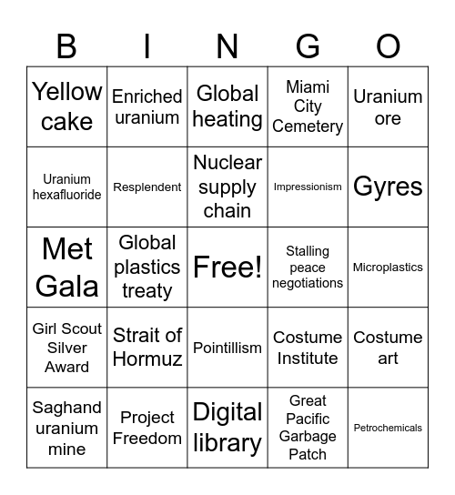 CNN 10 5/6/26 Bingo Card