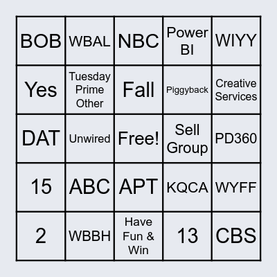Hearst Television Bingo Card
