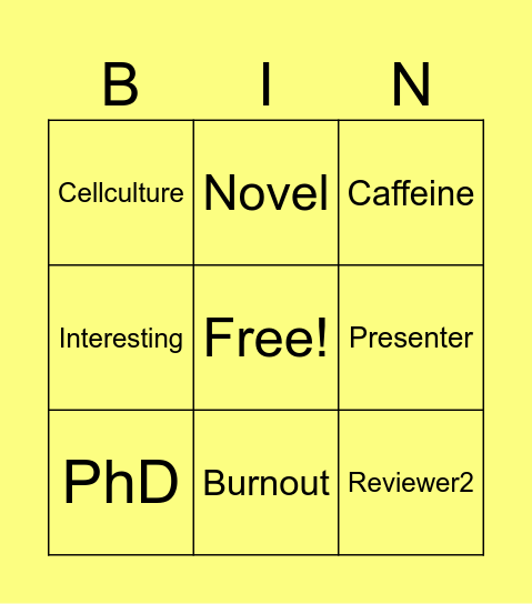 AMS Bingo Card