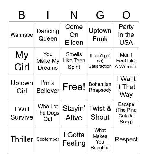 Instant Hitters Bingo Card