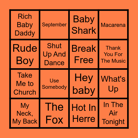 Cam Bingo 1 (Round 3) Bingo Card