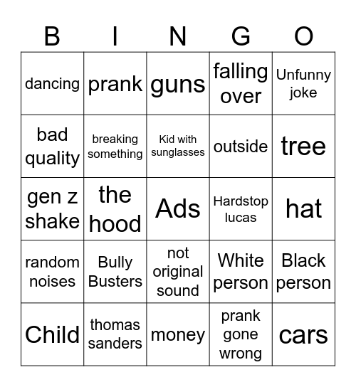 Vine Bingo Card