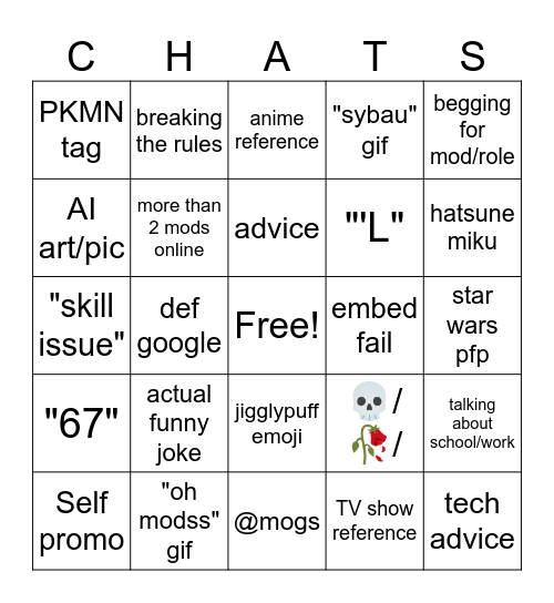 GENCHAT BINGO Card