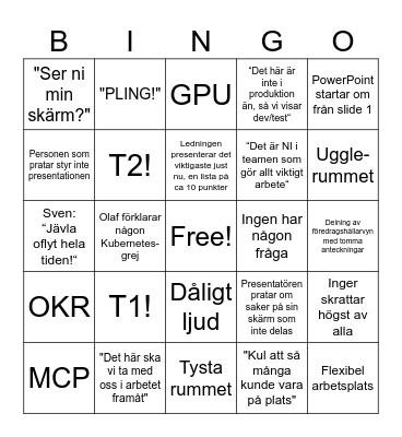 Demo-Bingo! Bingo Card