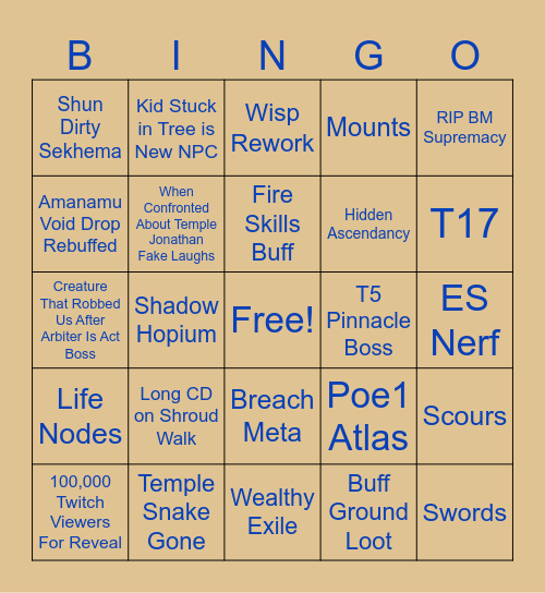 0.5 Predictions Bingo Card
