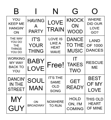 GOLDEN ERA SOUL Bingo Card