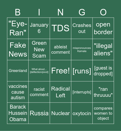 Live Bingo Card
