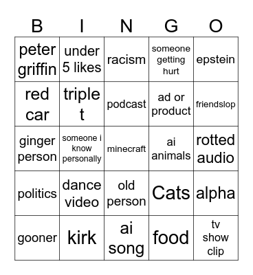 REELS BINGO Card