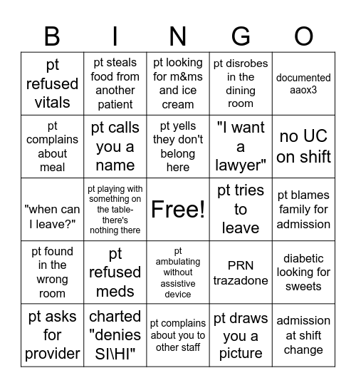BH BINGO Card