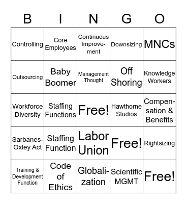 Bingo Card