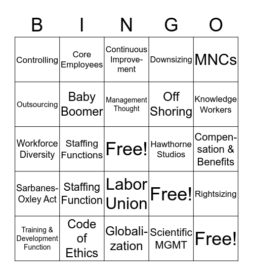 Bingo Card