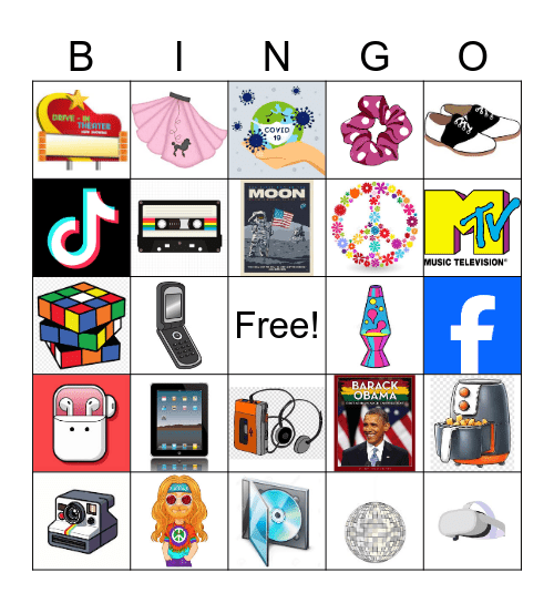 Decades Bingo Card