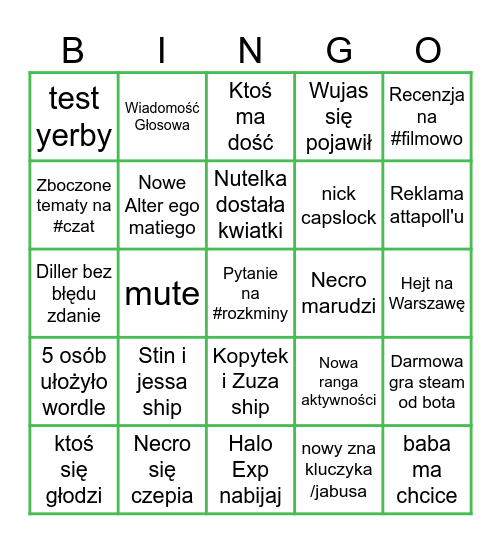 07.05 Bingo Card
