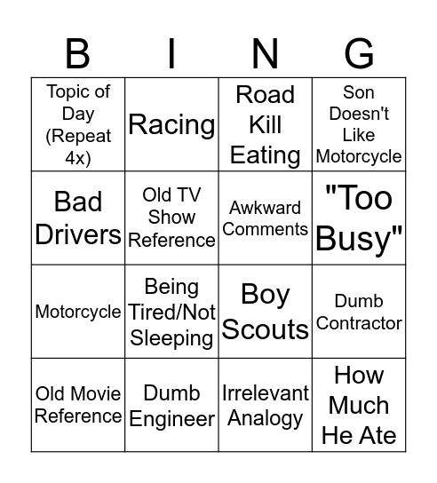 H-Bingo Card