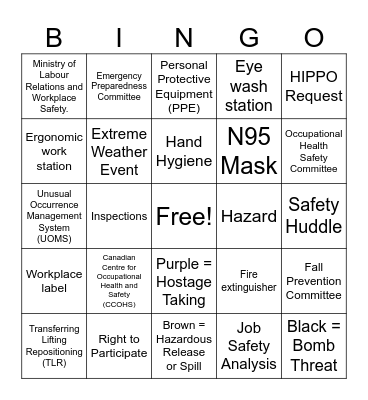 2026 OH&S WEEK BINGO Card