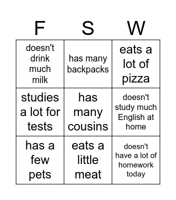 Find somone who... Bingo Card