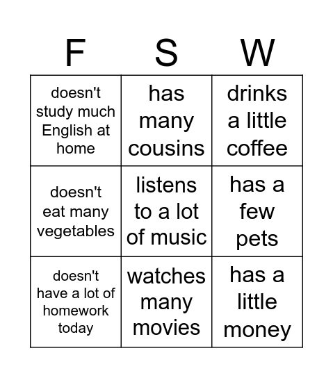 Find someone who... Bingo Card