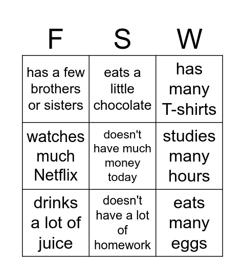 Find someone who... Bingo Card