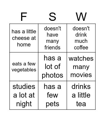 Find someone who... Bingo Card