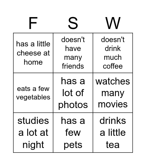 Find someone who... Bingo Card