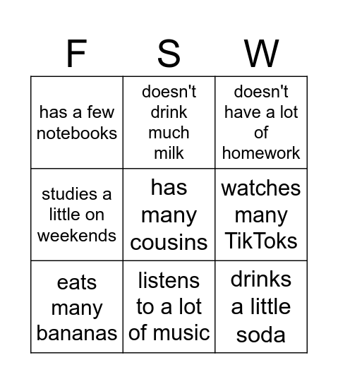 Find someone who... Bingo Card