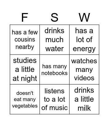 Find someone who... Bingo Card